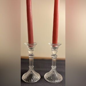 Glass candleholders